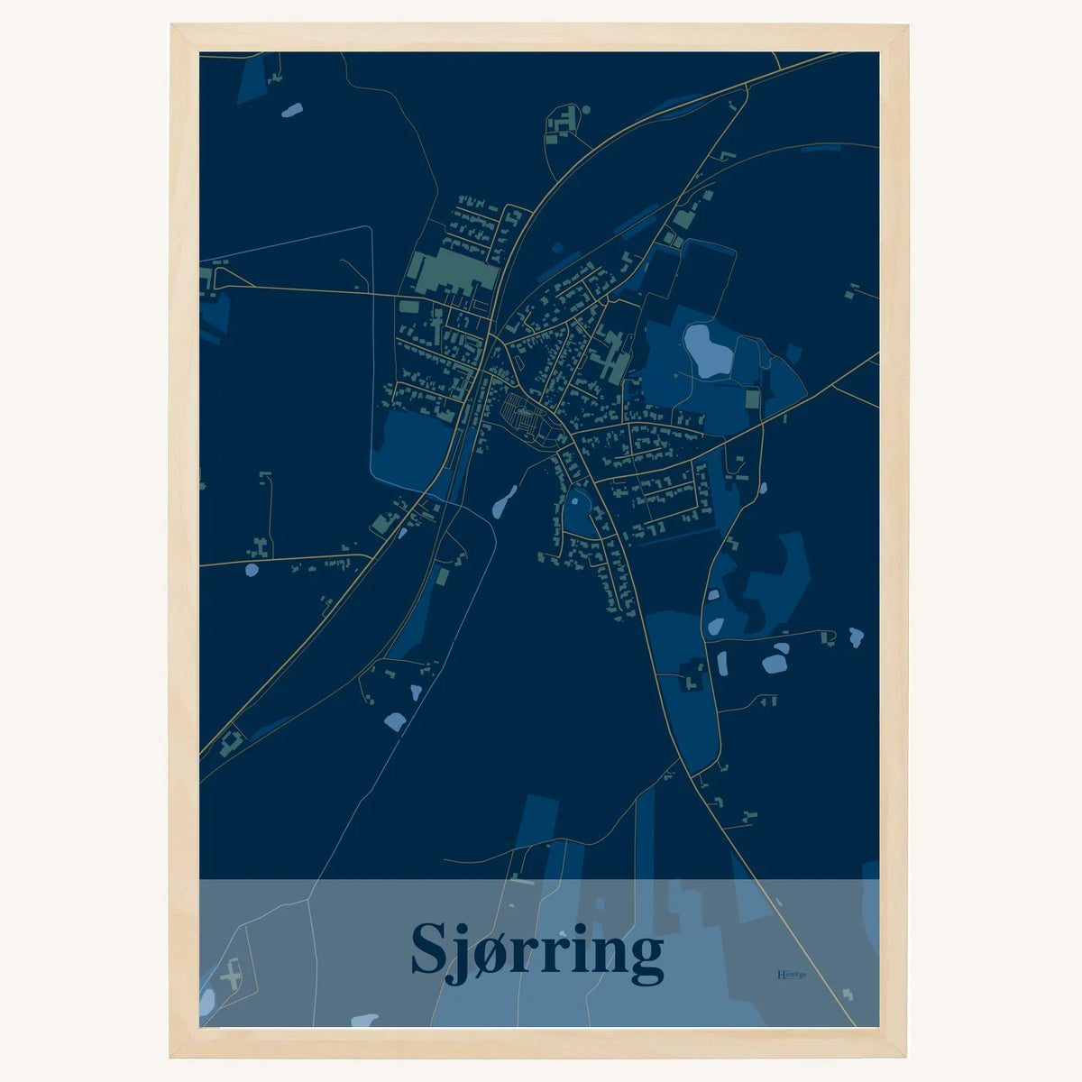 Sjørring plakat – Firkantet 2026 – Mørk blå