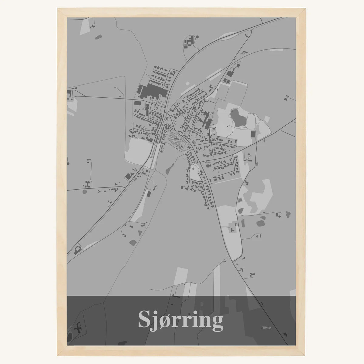 Sjørring plakat – Firkantet 2026 – Lys pastel grå
