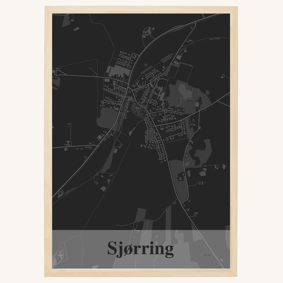 Sjørring plakat – Firkantet 2026 – Mørk grå