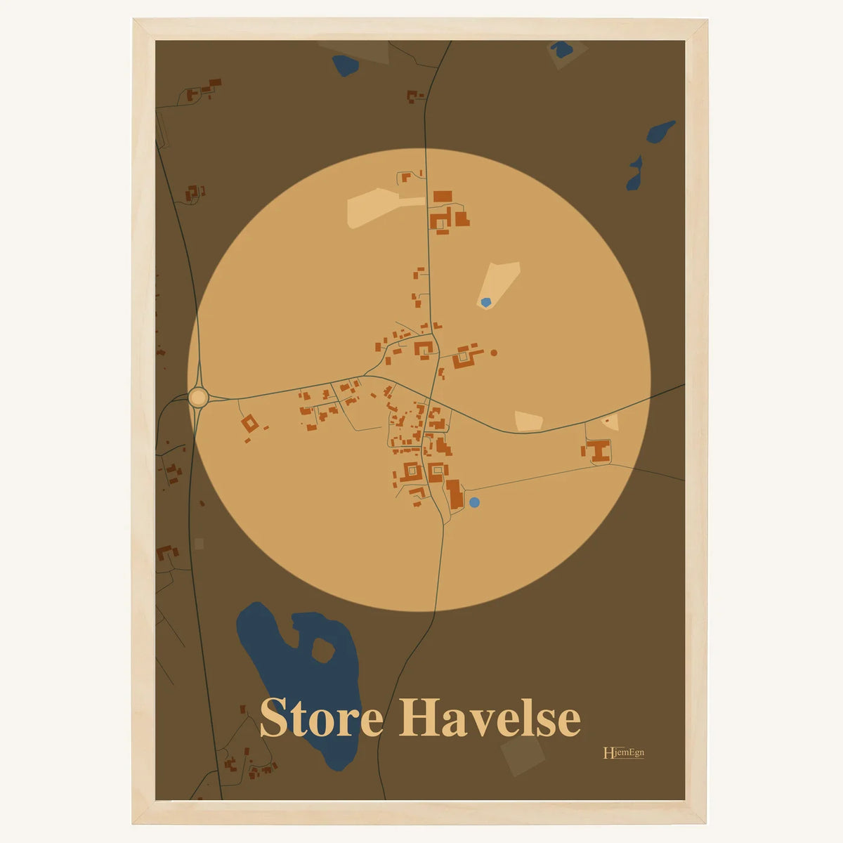 Store Havelse plakat – Centrum 2026 – Lys pastel brun