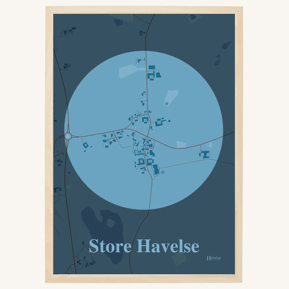 Store Havelse plakat – Centrum 2026 – Lys pastel blå