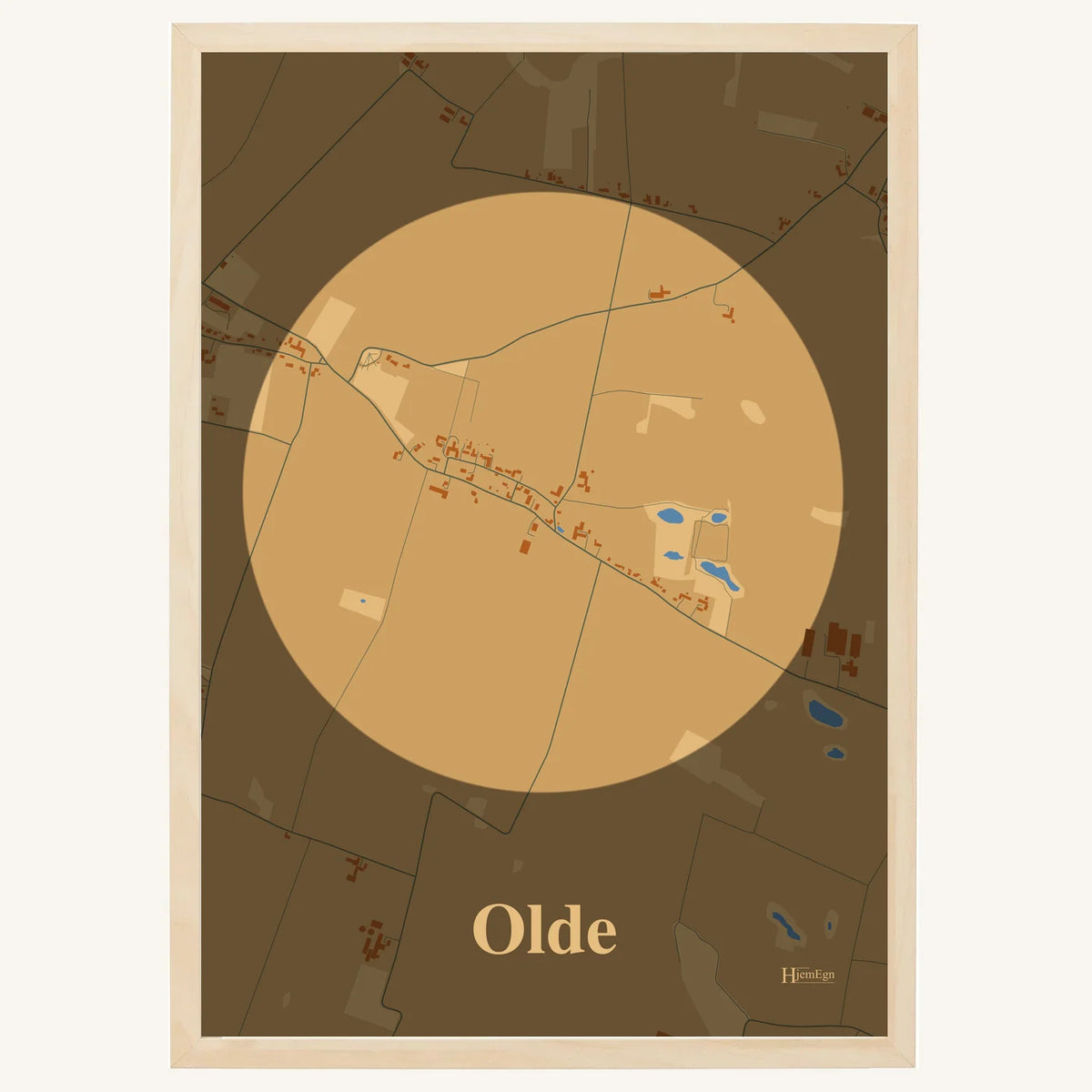 Olde plakat – Centrum 2026 – Lys pastel brun