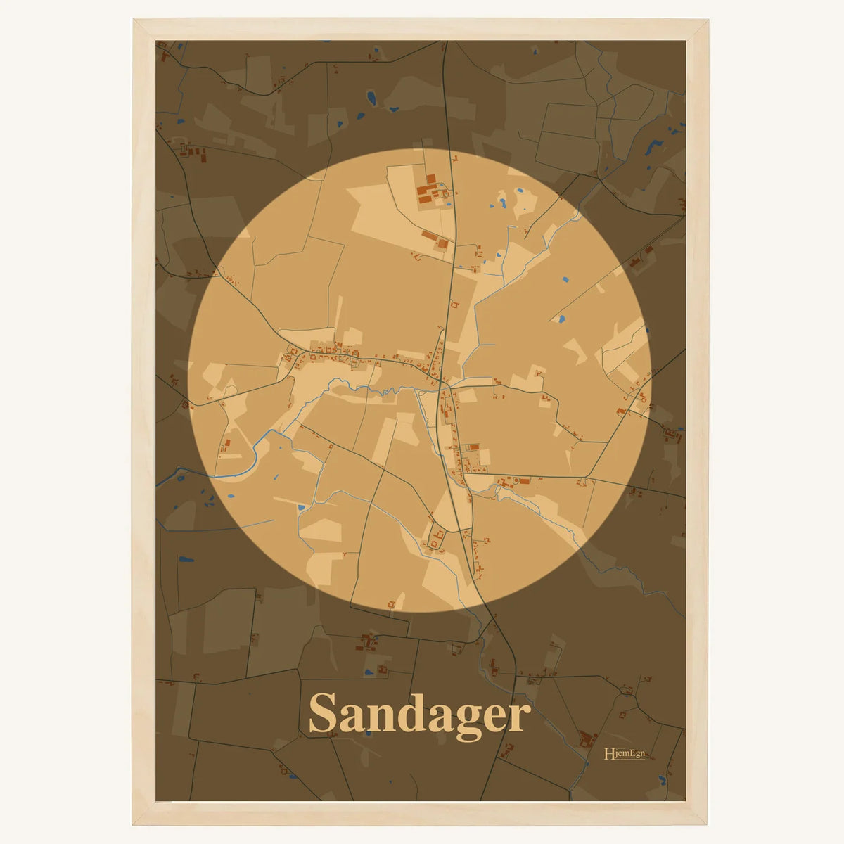 Sandager plakat – Centrum 2026 – Lys pastel brun