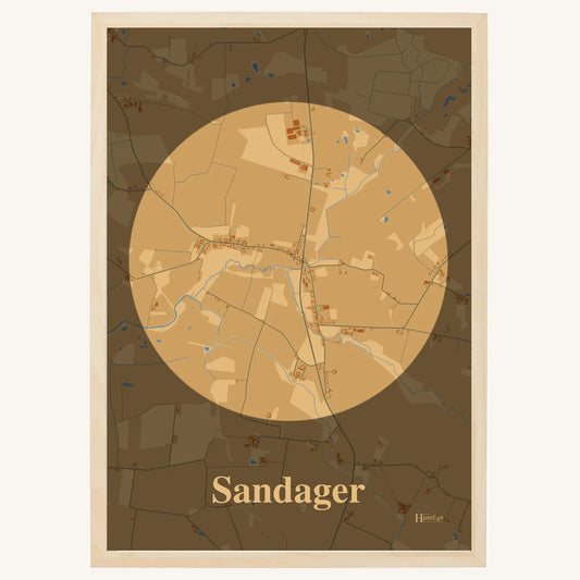Sandager plakat – Centrum 2026 – Lys pastel brun