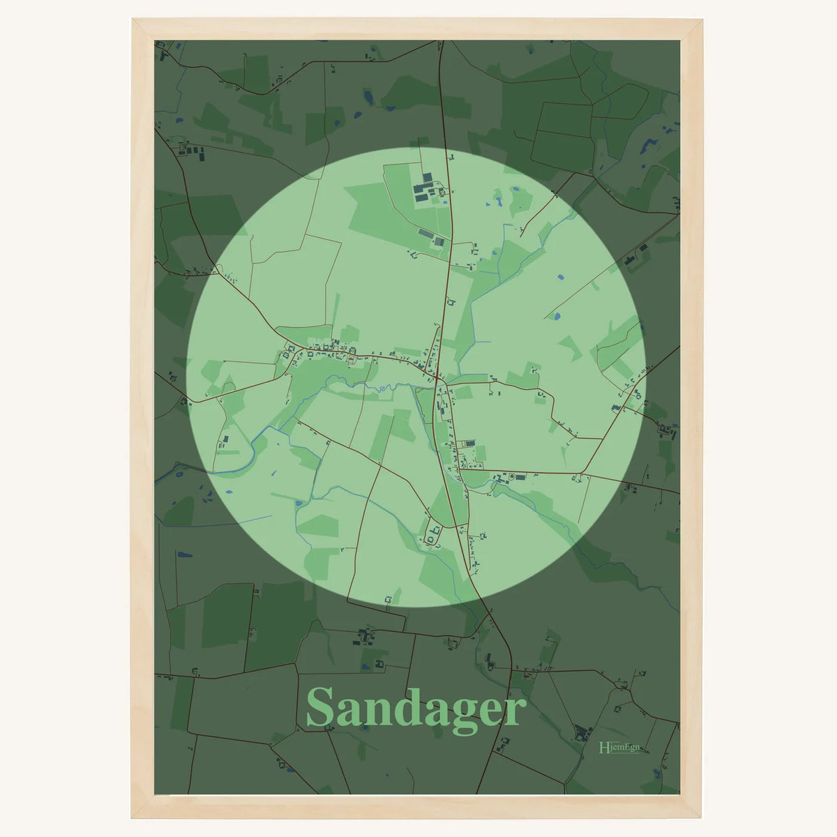 Sandager plakat – Centrum 2026 – Lys pastel grøn