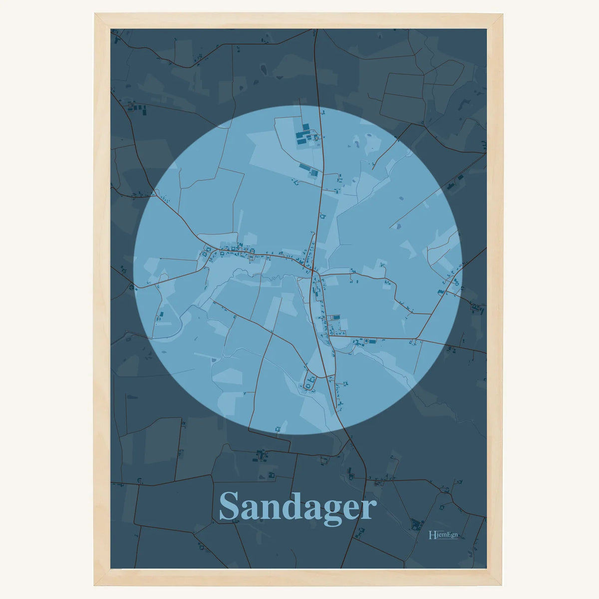 Sandager plakat – Centrum 2026 – Lys pastel blå