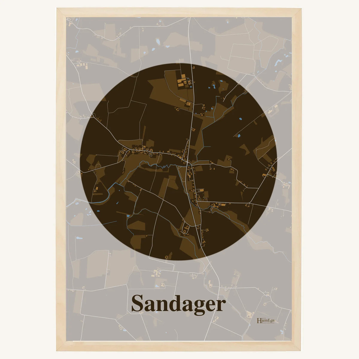 Sandager plakat – Centrum 2026 – Mørk brun