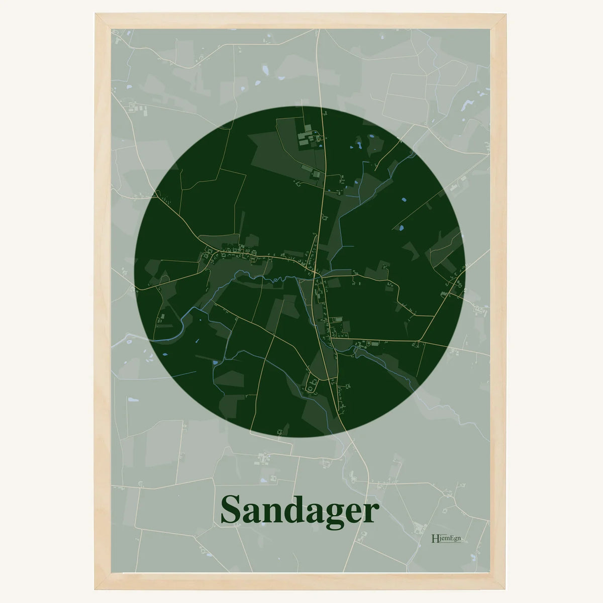 Sandager plakat – Centrum 2026 – Mørk grøn
