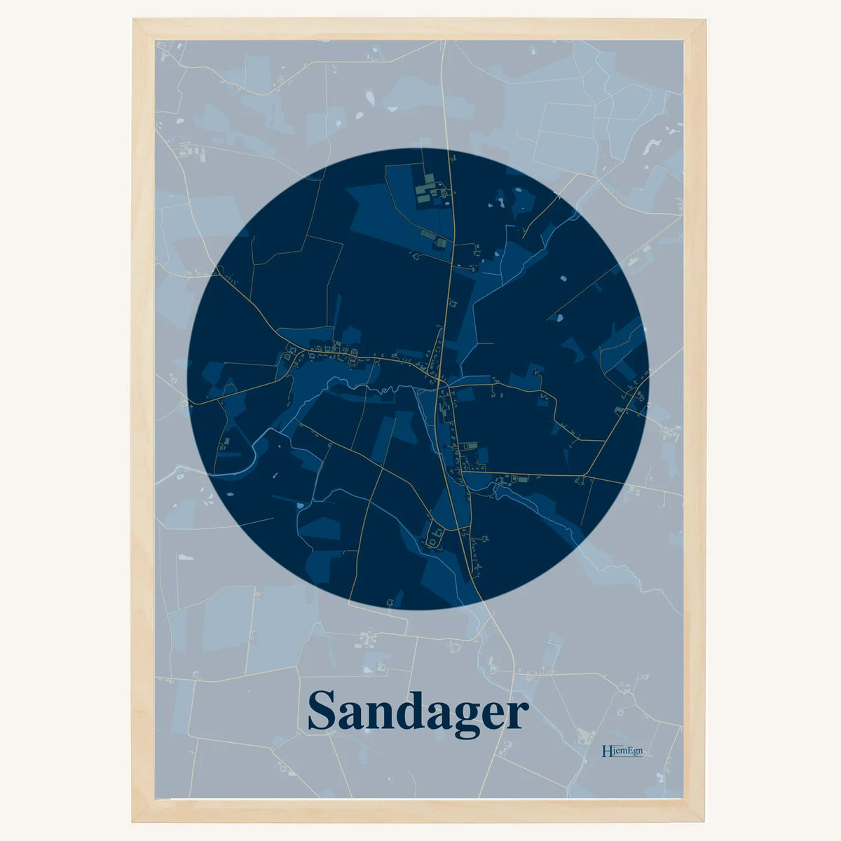 Sandager plakat – Centrum 2026 – Mørk blå