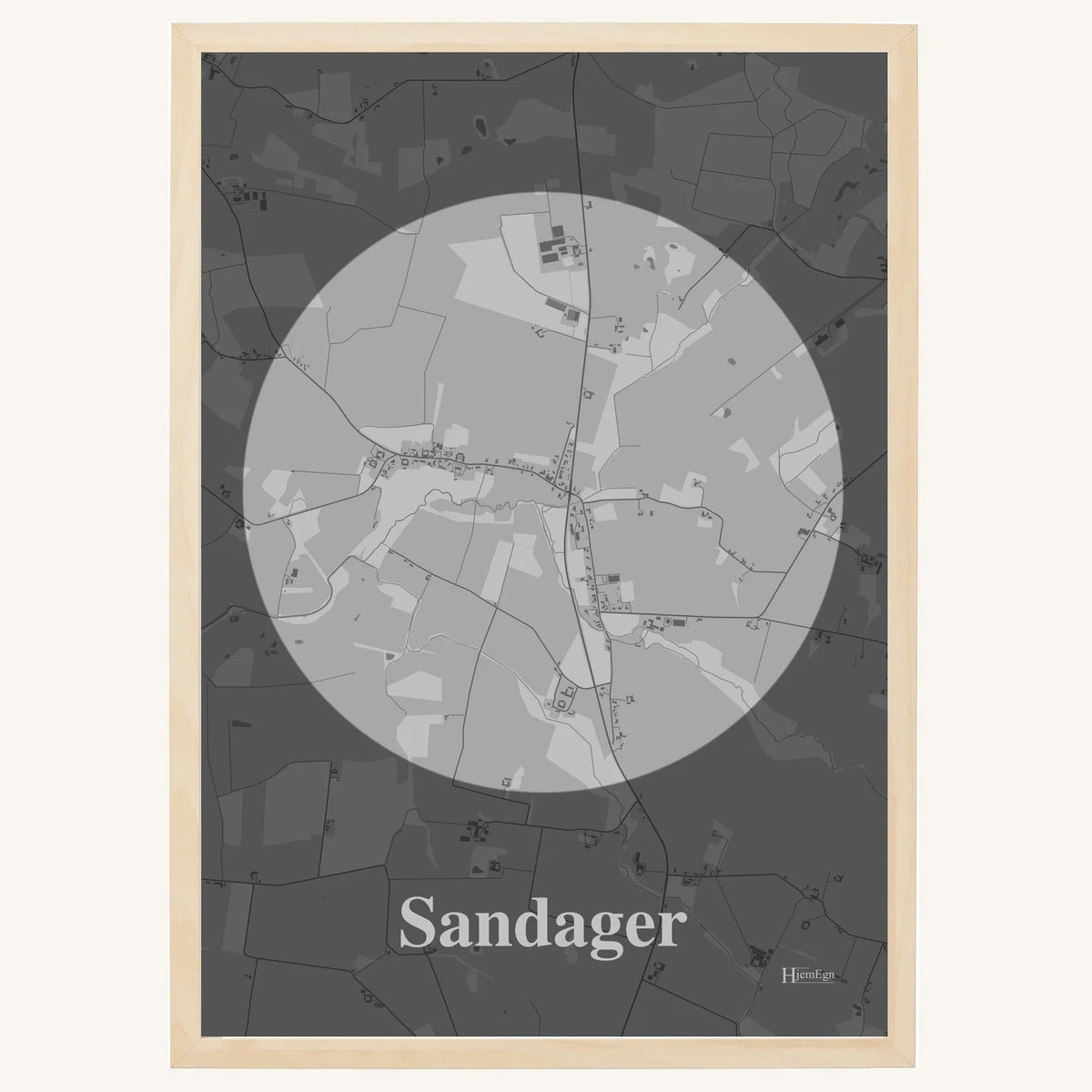 Sandager plakat – Centrum 2026 – Lys pastel grå