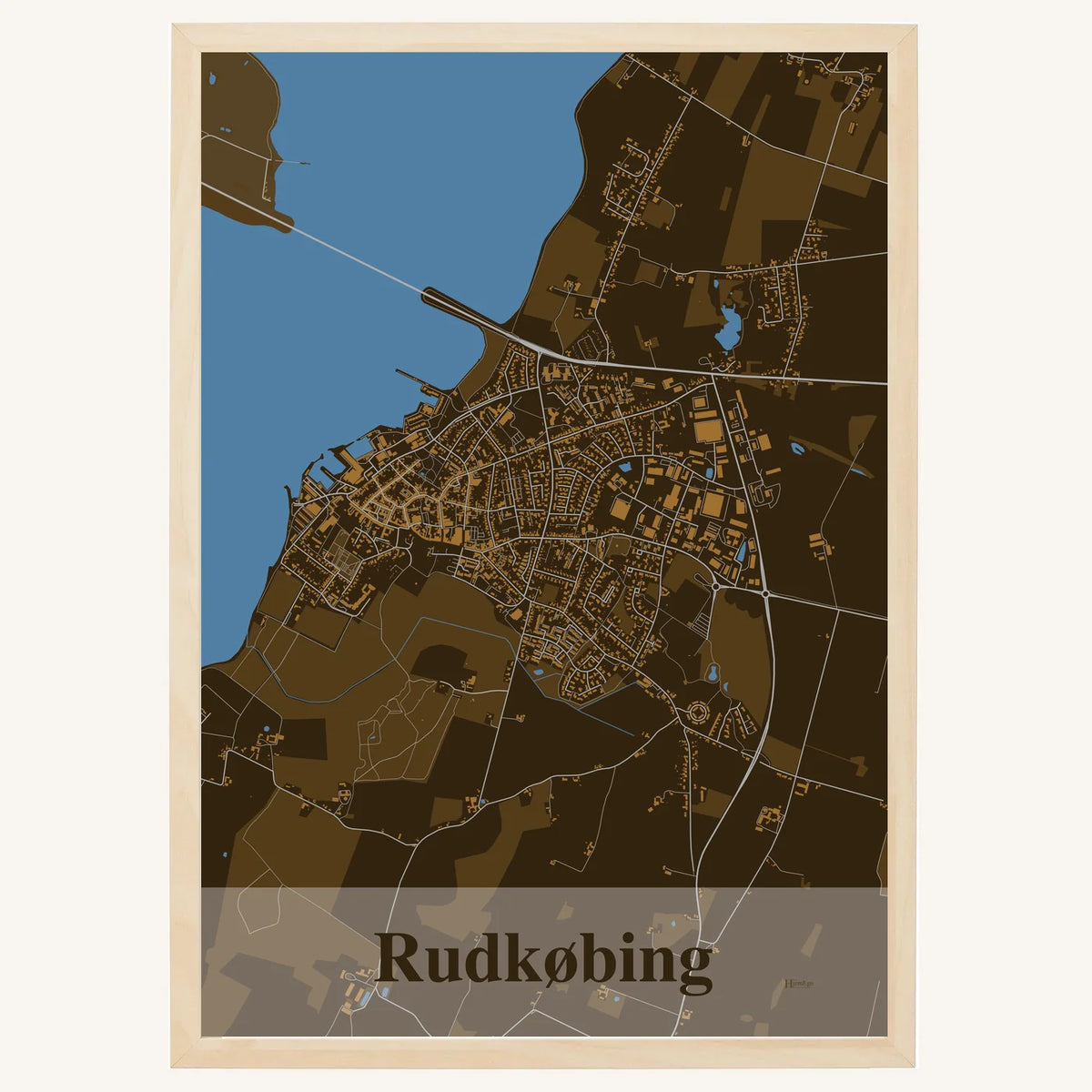 Rudkøbing plakat – Firkantet 2026 – Mørk brun