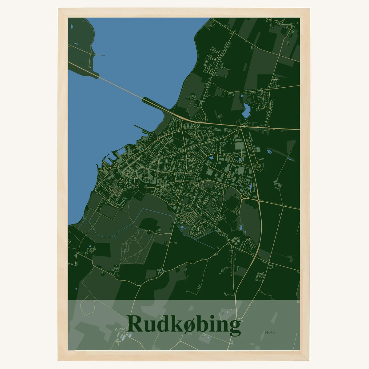 Rudkøbing plakat – Firkantet 2026 – Mørk grøn