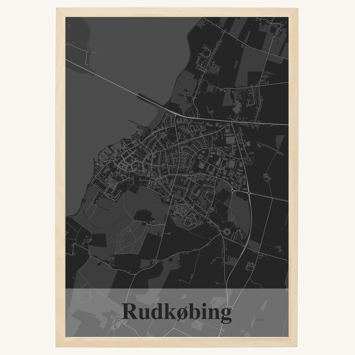 Rudkøbing plakat – Firkantet 2026 – Mørk grå