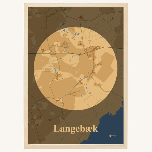 Langebæk Plakat – Lys pastel brun