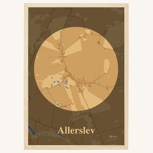 Allerslev plakat – Centrum 2026 – Lys pastel brun
