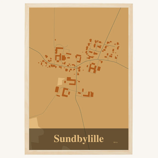 Sundbylille plakat – Firkantet 2026 – Lys pastel brun