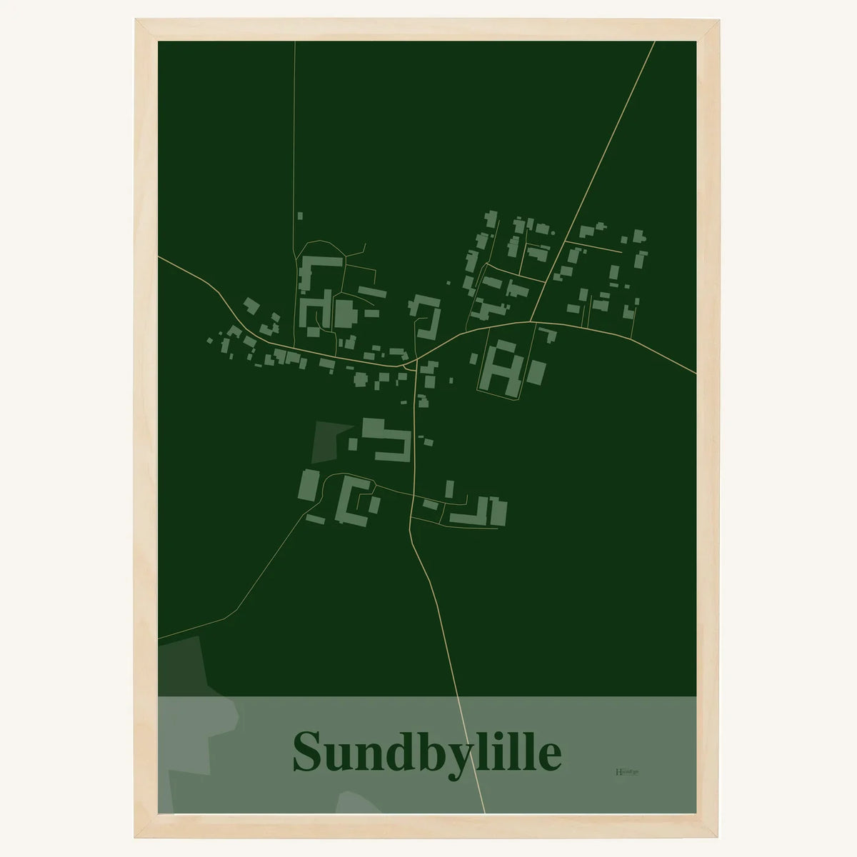 Sundbylille plakat – Firkantet 2026 – Mørk grøn