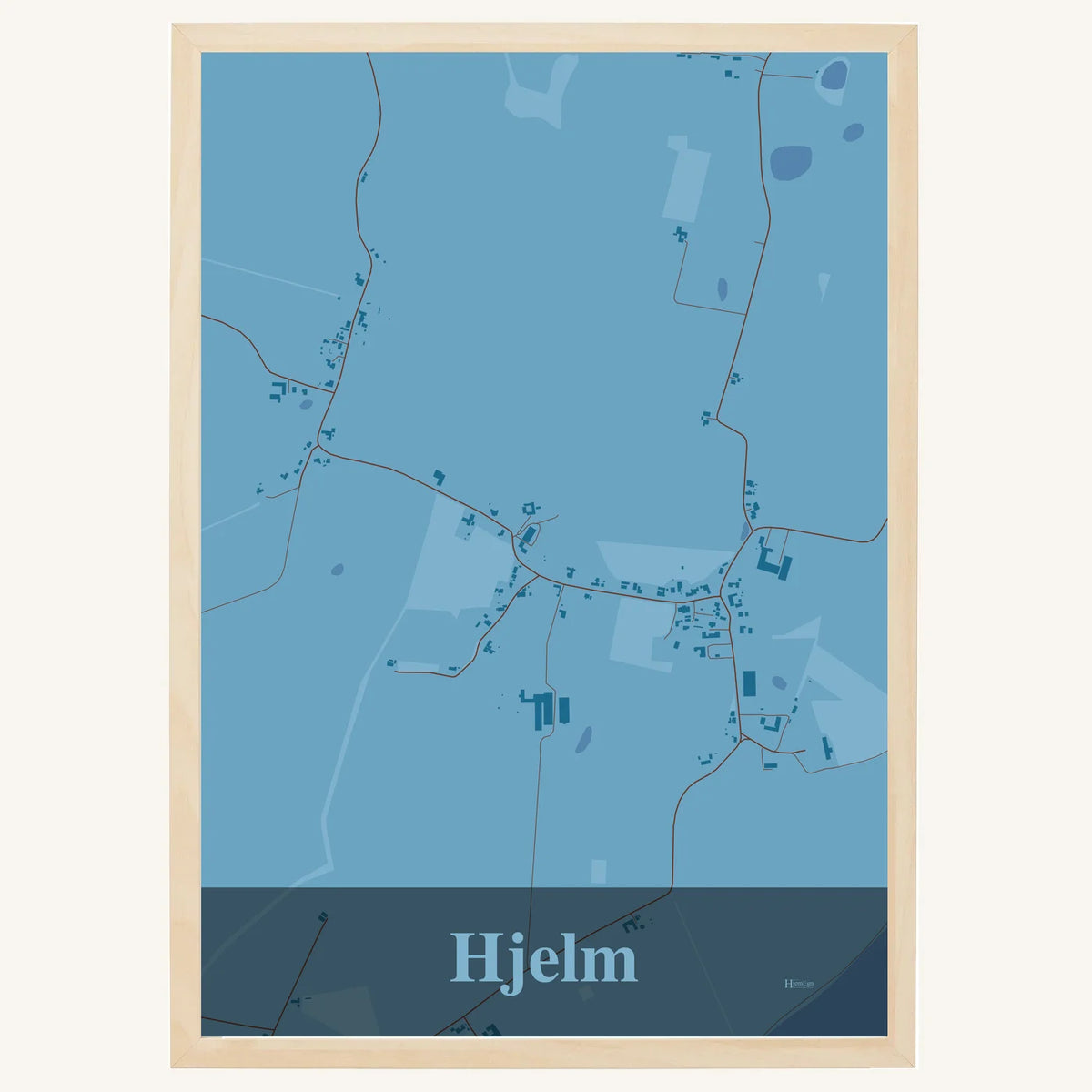 Hjelm plakat – Firkantet 2026 – Lys pastel blå