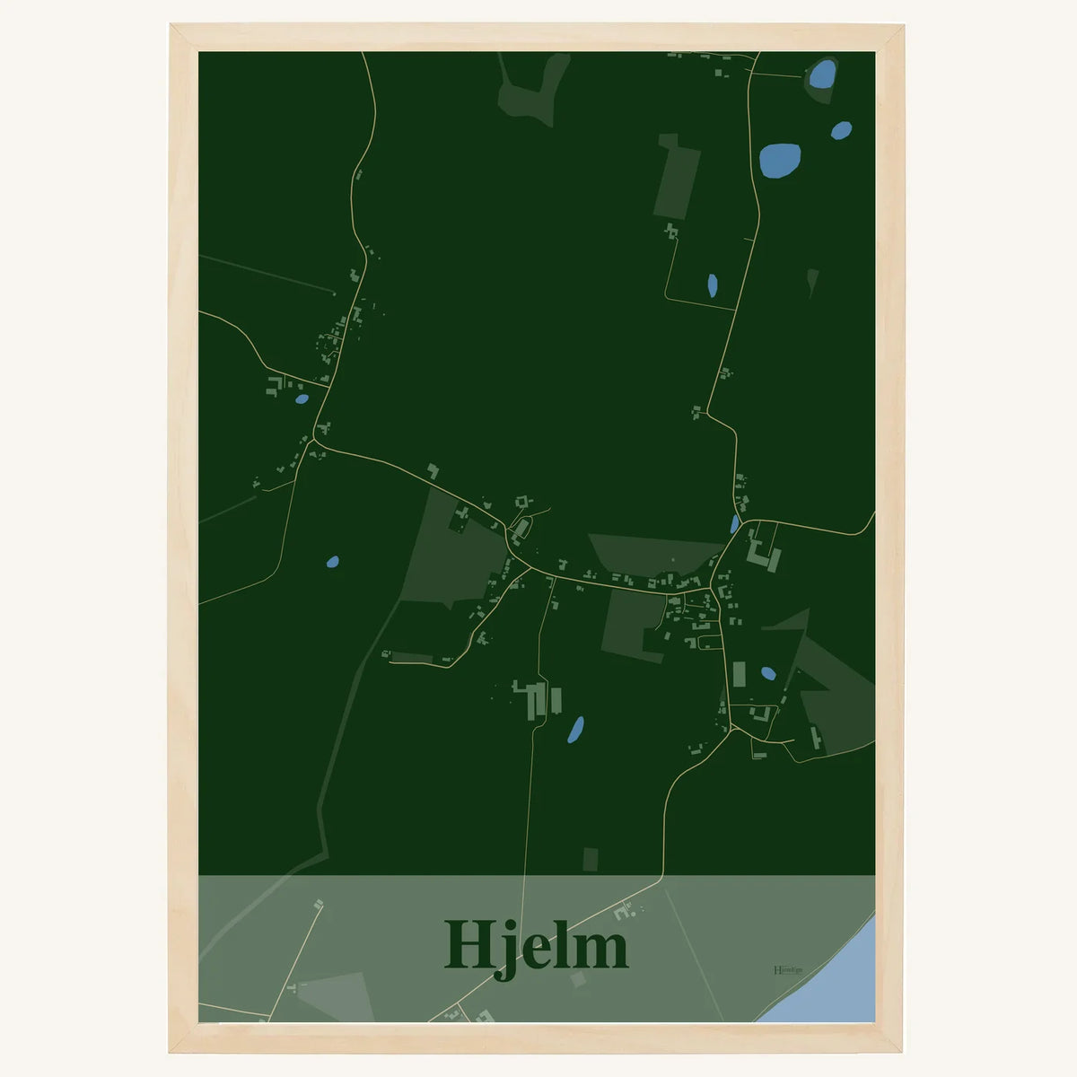 Hjelm plakat – Firkantet 2026 – Mørk grøn