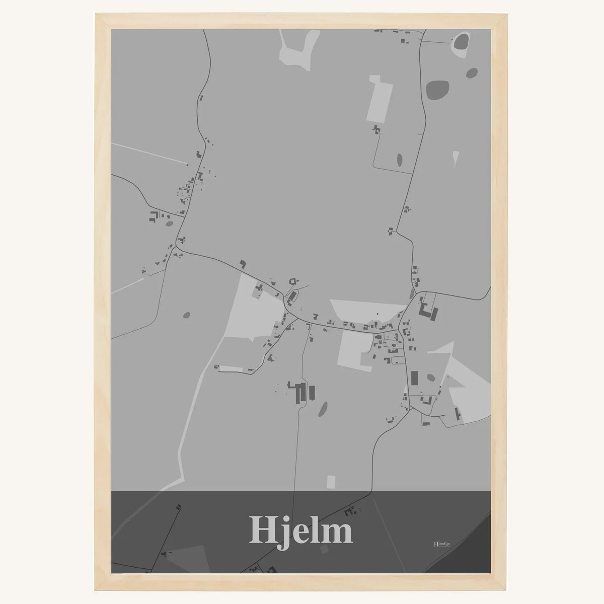 Hjelm plakat – Firkantet 2026 – Lys pastel grå