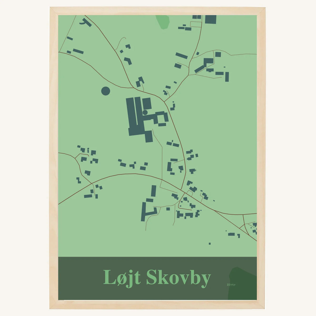 Løjt Skovby plakat – Firkantet 2026 – Lys pastel grøn