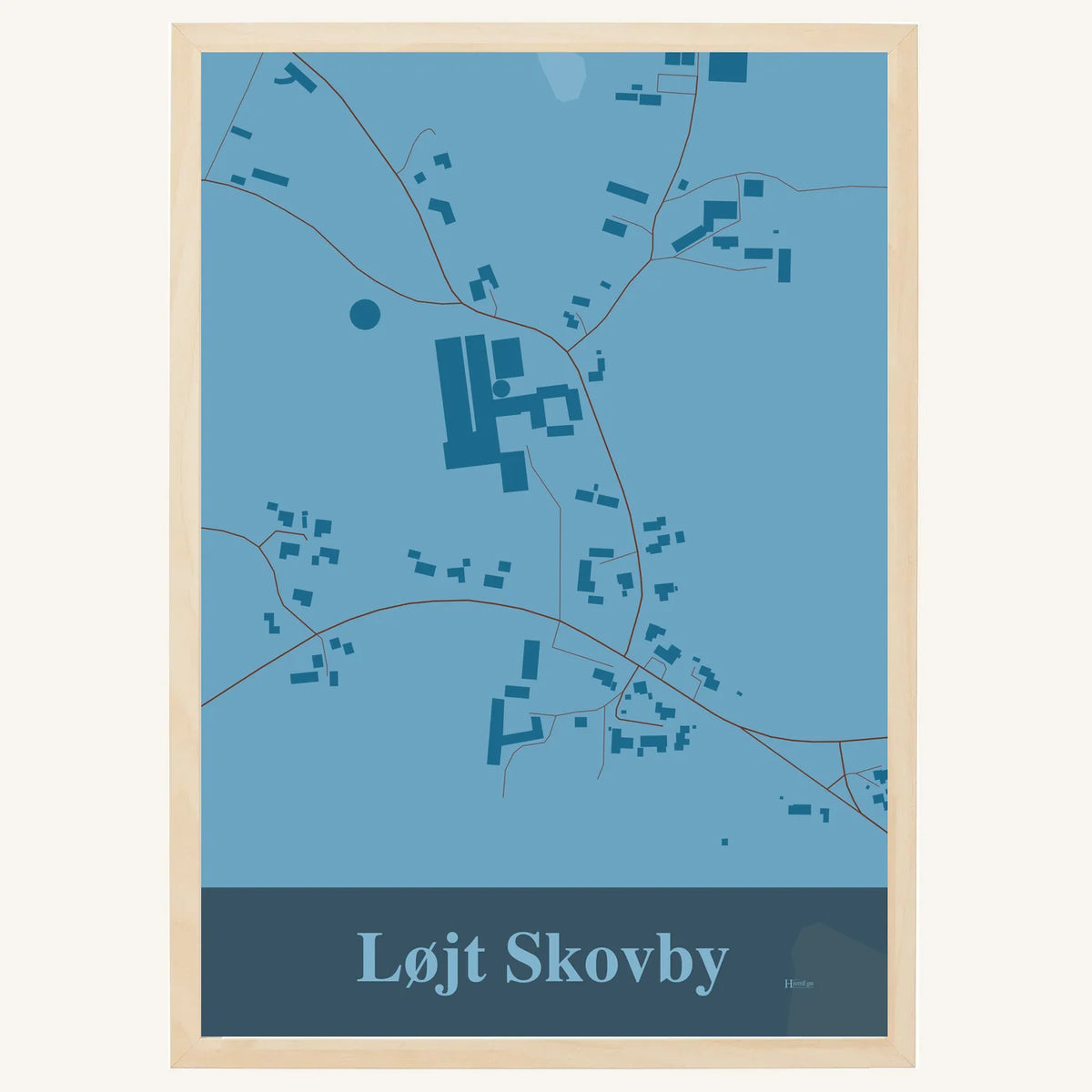Løjt Skovby plakat – Firkantet 2026 – Lys pastel blå
