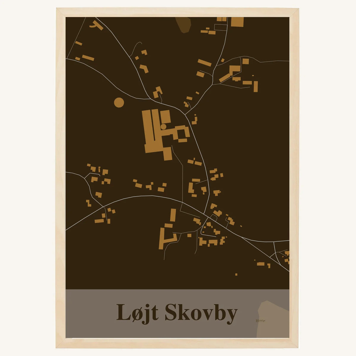 Løjt Skovby plakat – Firkantet 2026 – Mørk brun