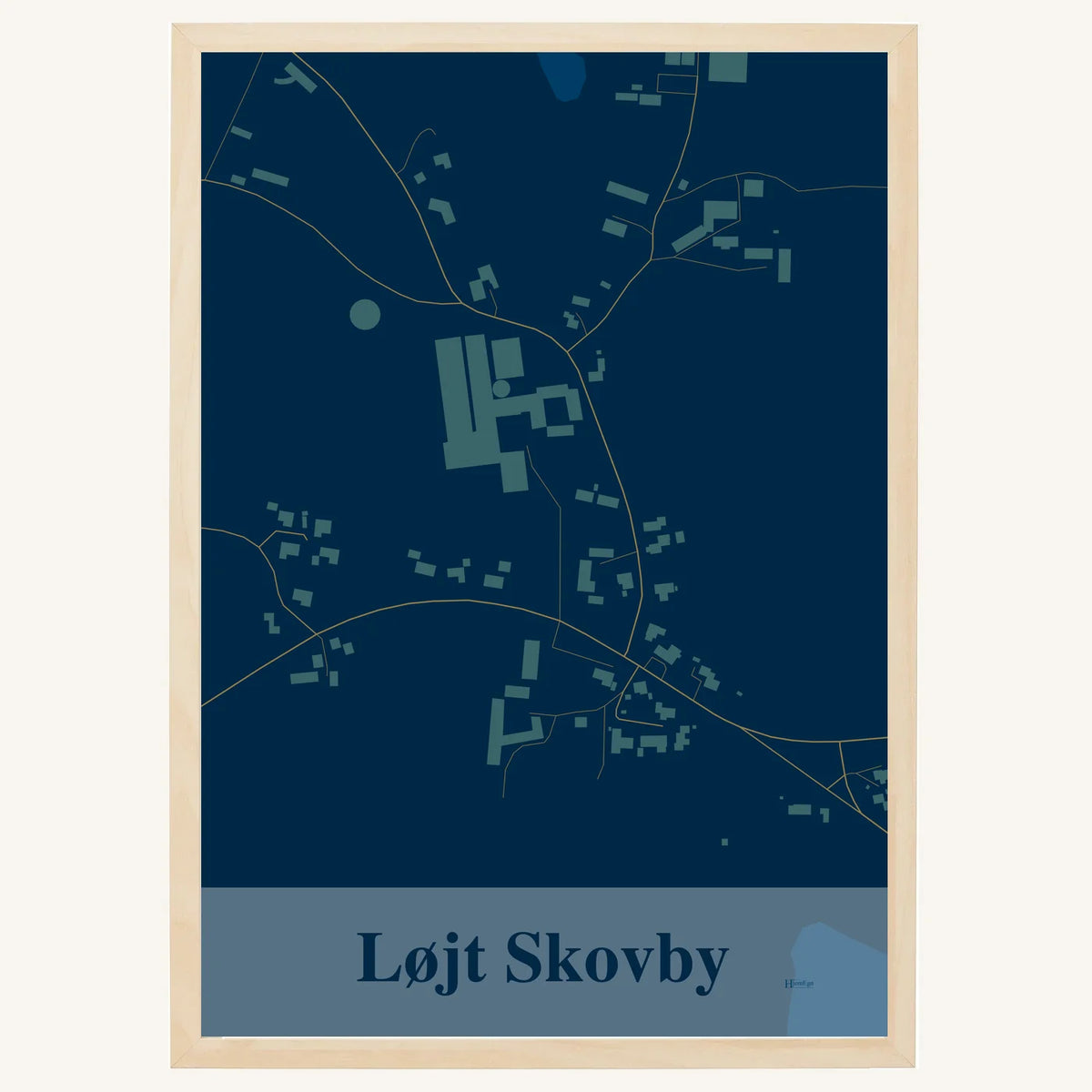 Løjt Skovby plakat – Firkantet 2026 – Mørk blå
