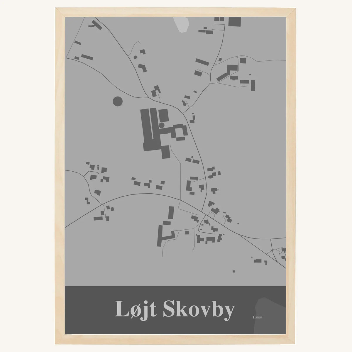 Løjt Skovby plakat – Firkantet 2026 – Lys pastel grå