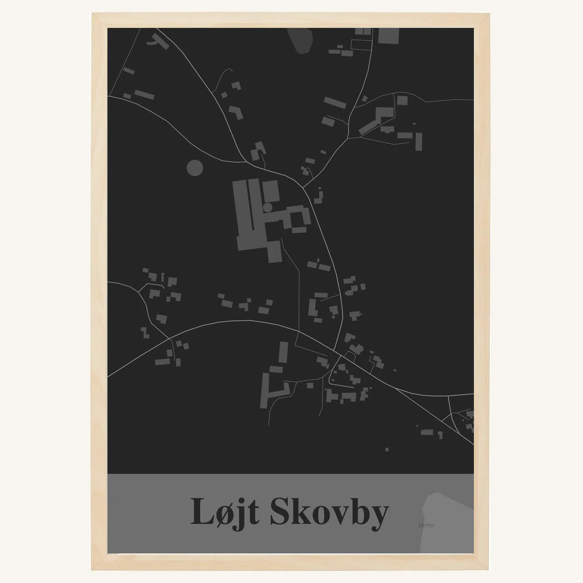 Løjt Skovby plakat – Firkantet 2026 – Mørk grå
