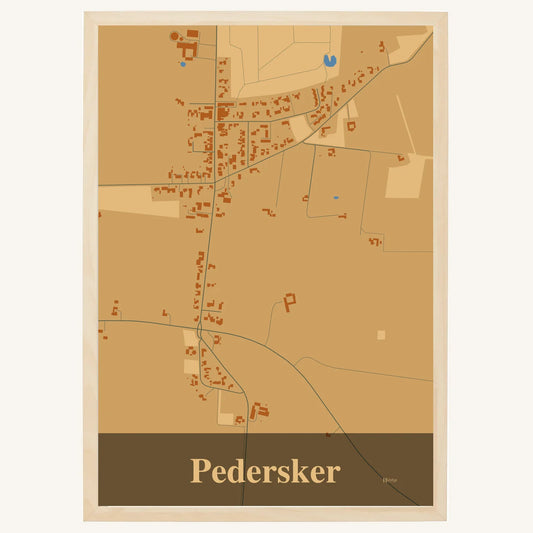 Pedersker plakat – Firkantet 2026 – Lys pastel brun