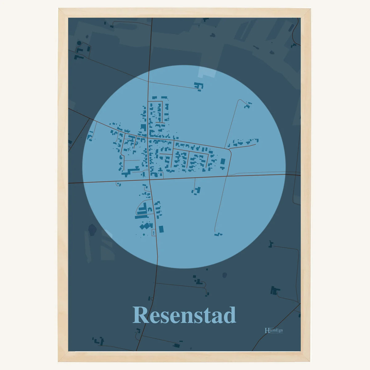 Resenstad plakat – Centrum 2026 – Lys pastel blå