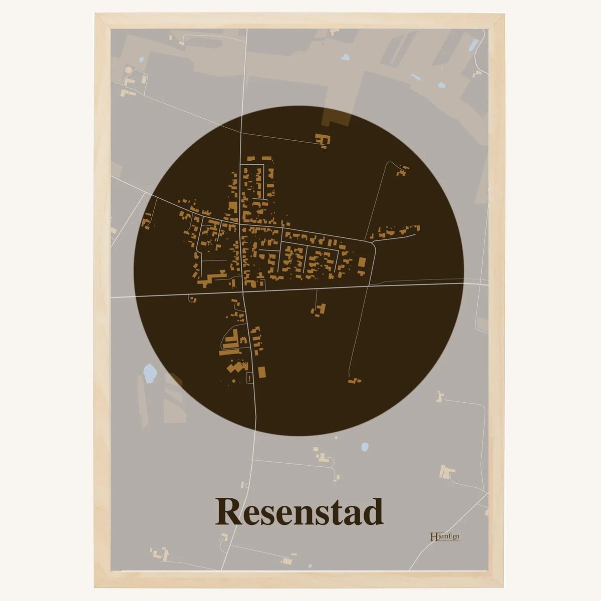 Resenstad plakat – Centrum 2026 – Mørk brun