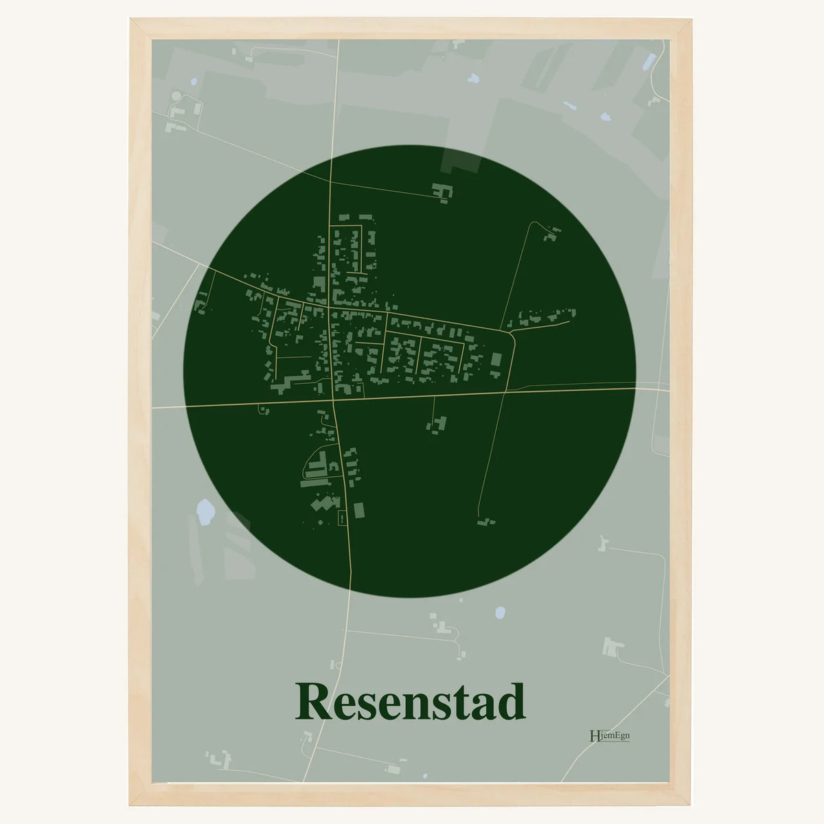Resenstad plakat – Centrum 2026 – Mørk grøn