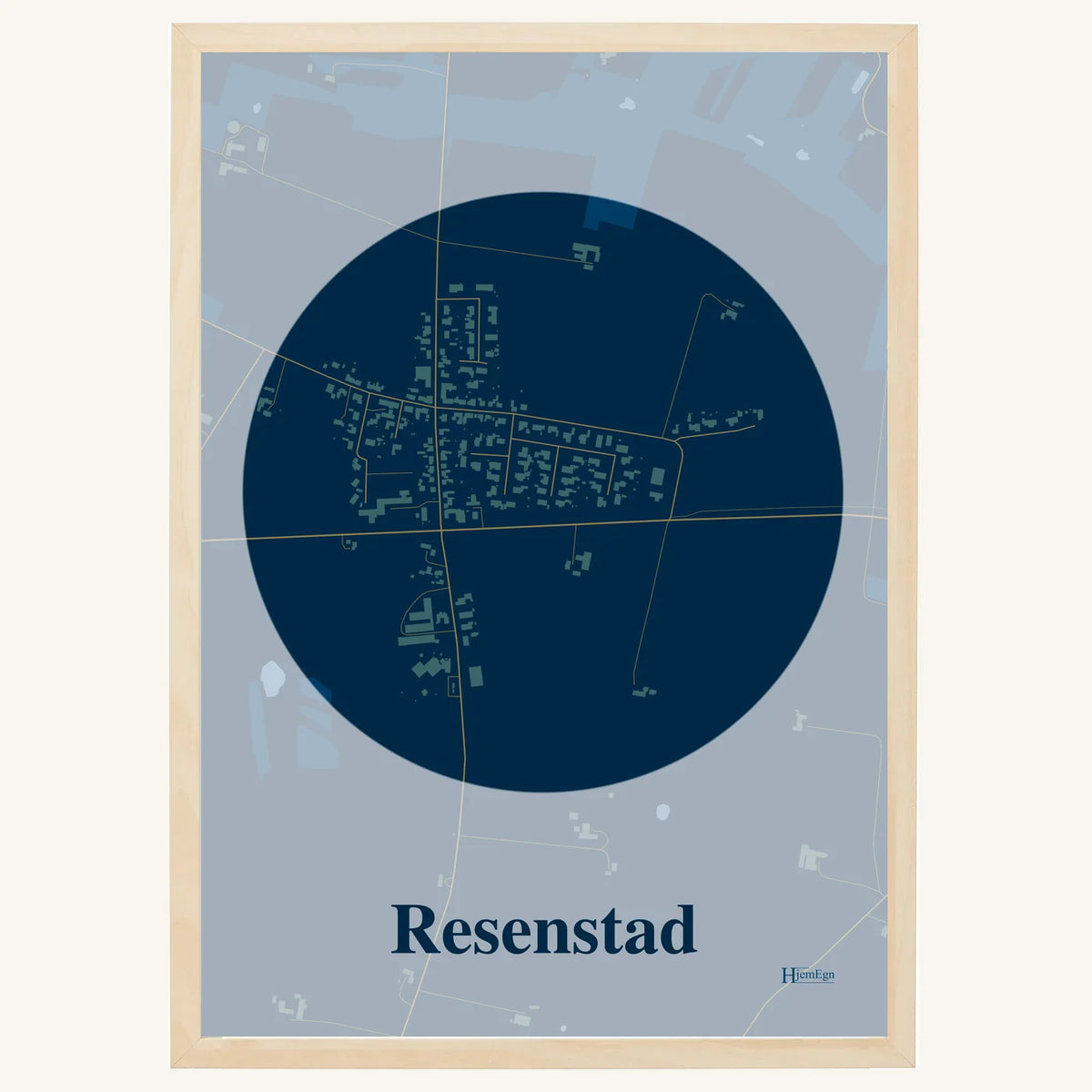 Resenstad plakat – Centrum 2026 – Mørk blå