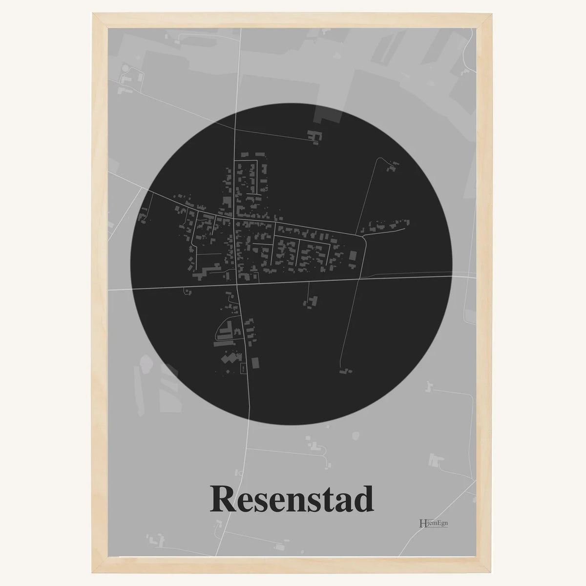 Resenstad plakat – Centrum 2026 – Mørk grå
