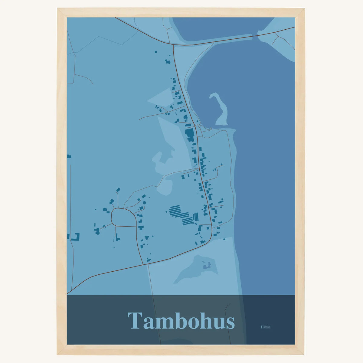 Tambohus plakat – Firkantet 2026 – Lys pastel blå