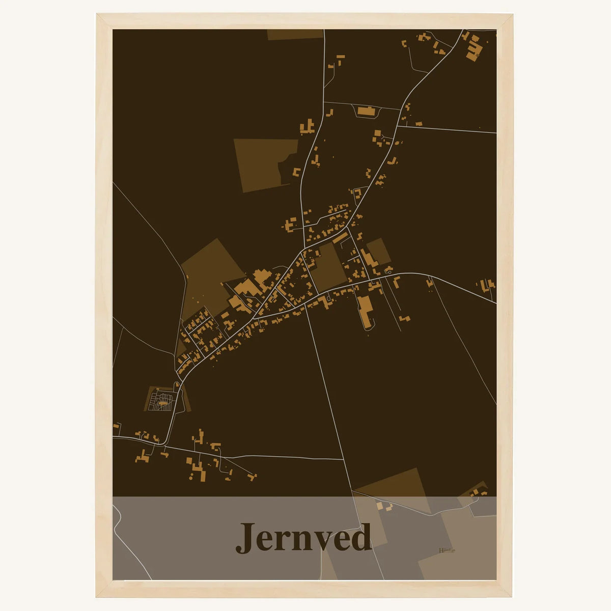 Jernved plakat – Firkantet 2026 – Mørk brun