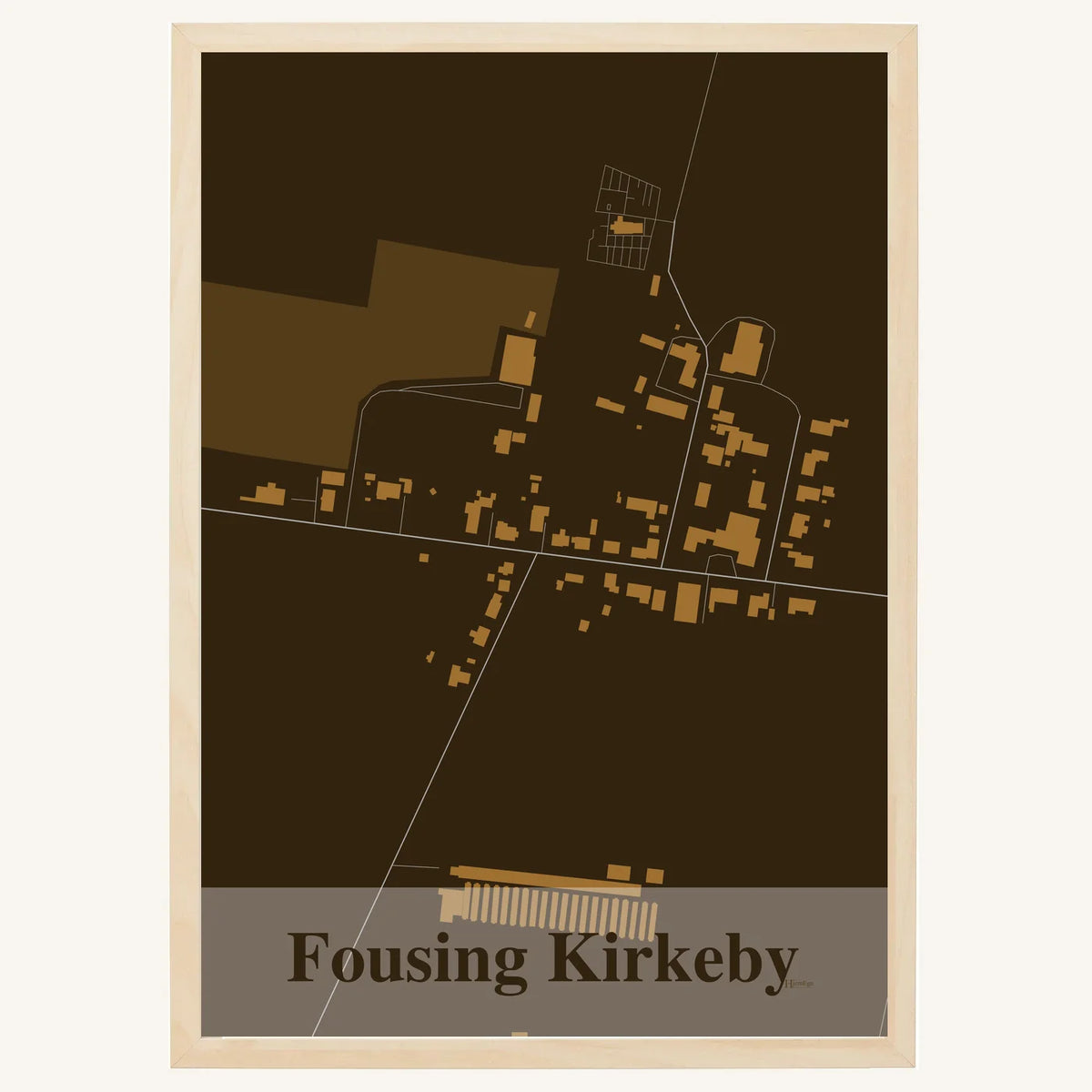 Fousing Kirkeby plakat – Firkantet 2026 – Mørk brun