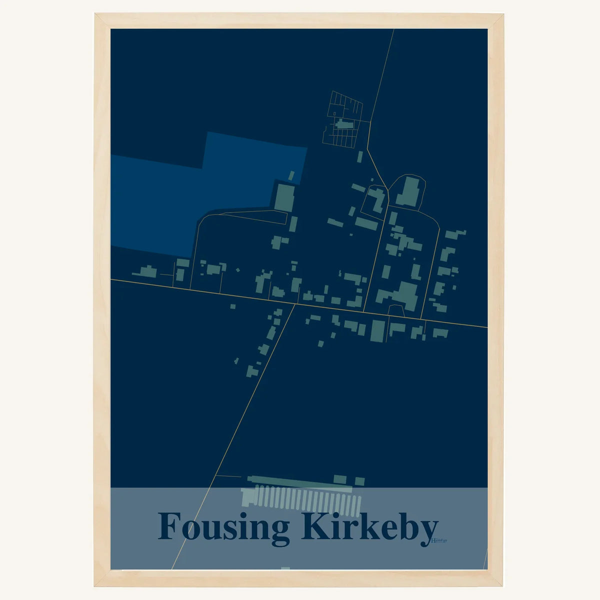 Fousing Kirkeby plakat – Firkantet 2026 – Mørk blå