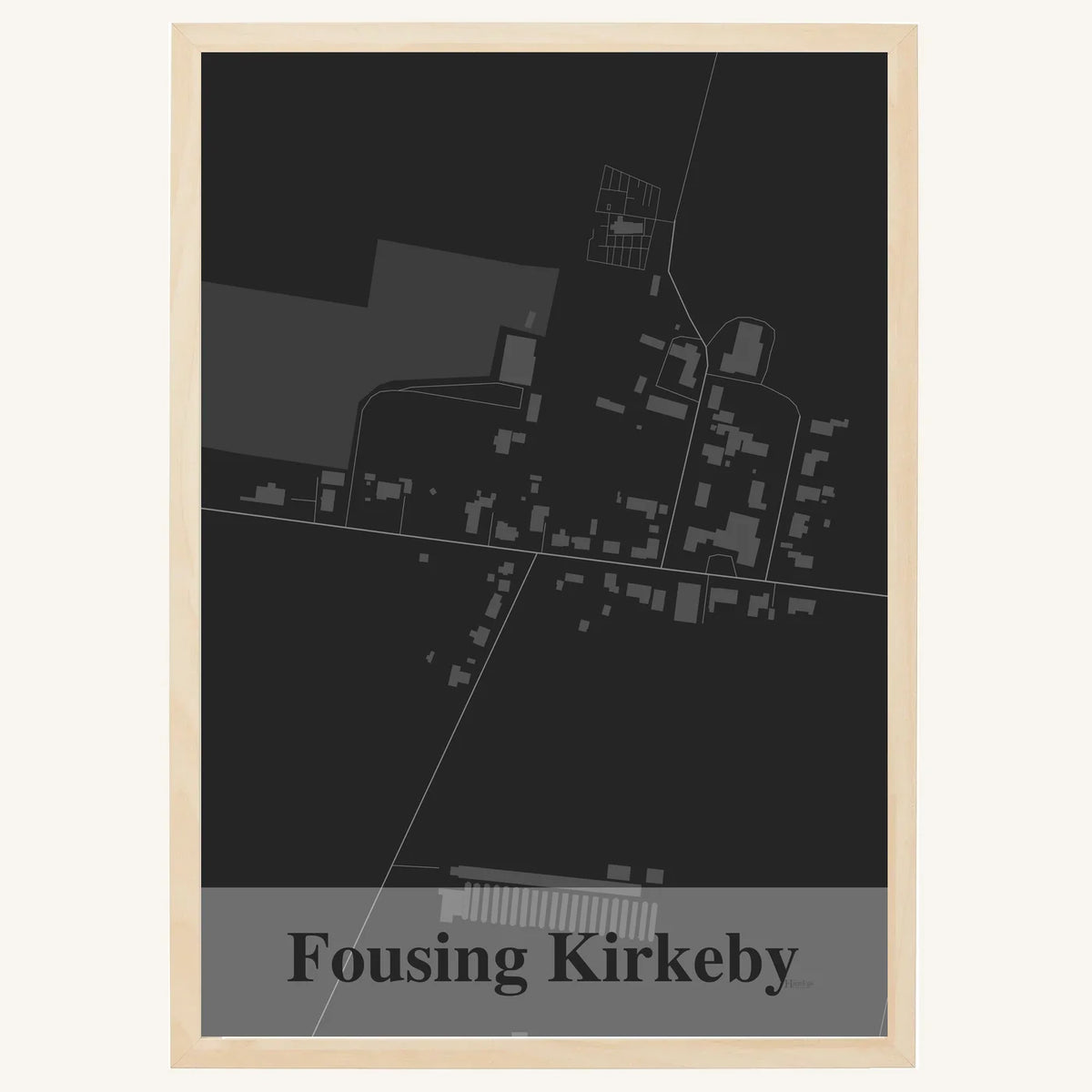 Fousing Kirkeby plakat – Firkantet 2026 – Mørk grå
