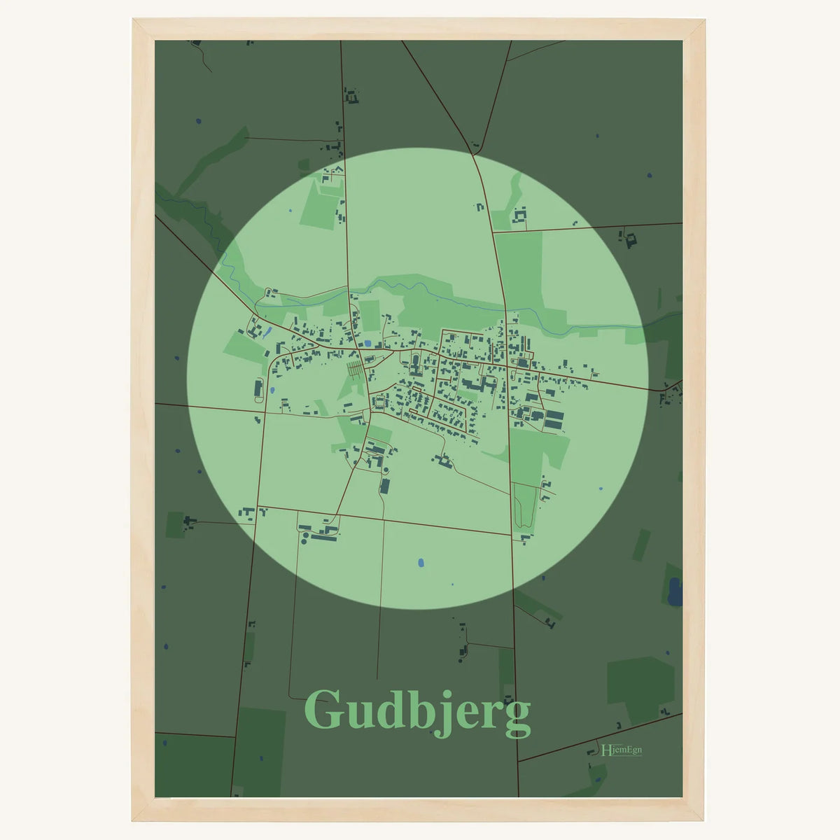 Gudbjerg plakat – Centrum 2026 – Lys pastel grøn