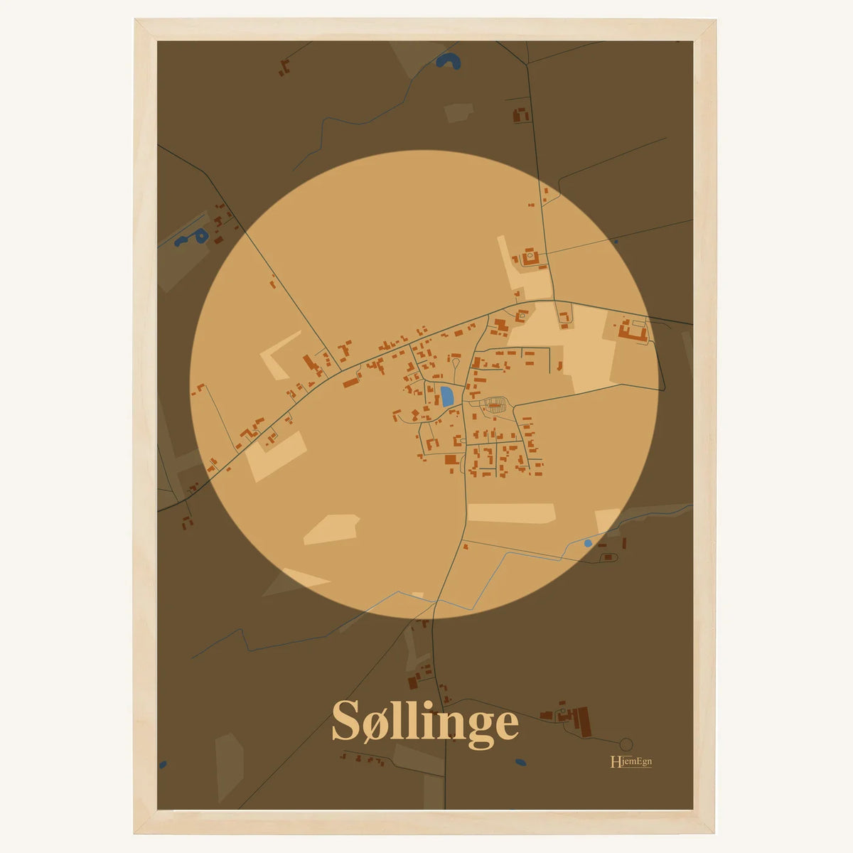 Søllinge plakat – Centrum 2026 – Lys pastel brun