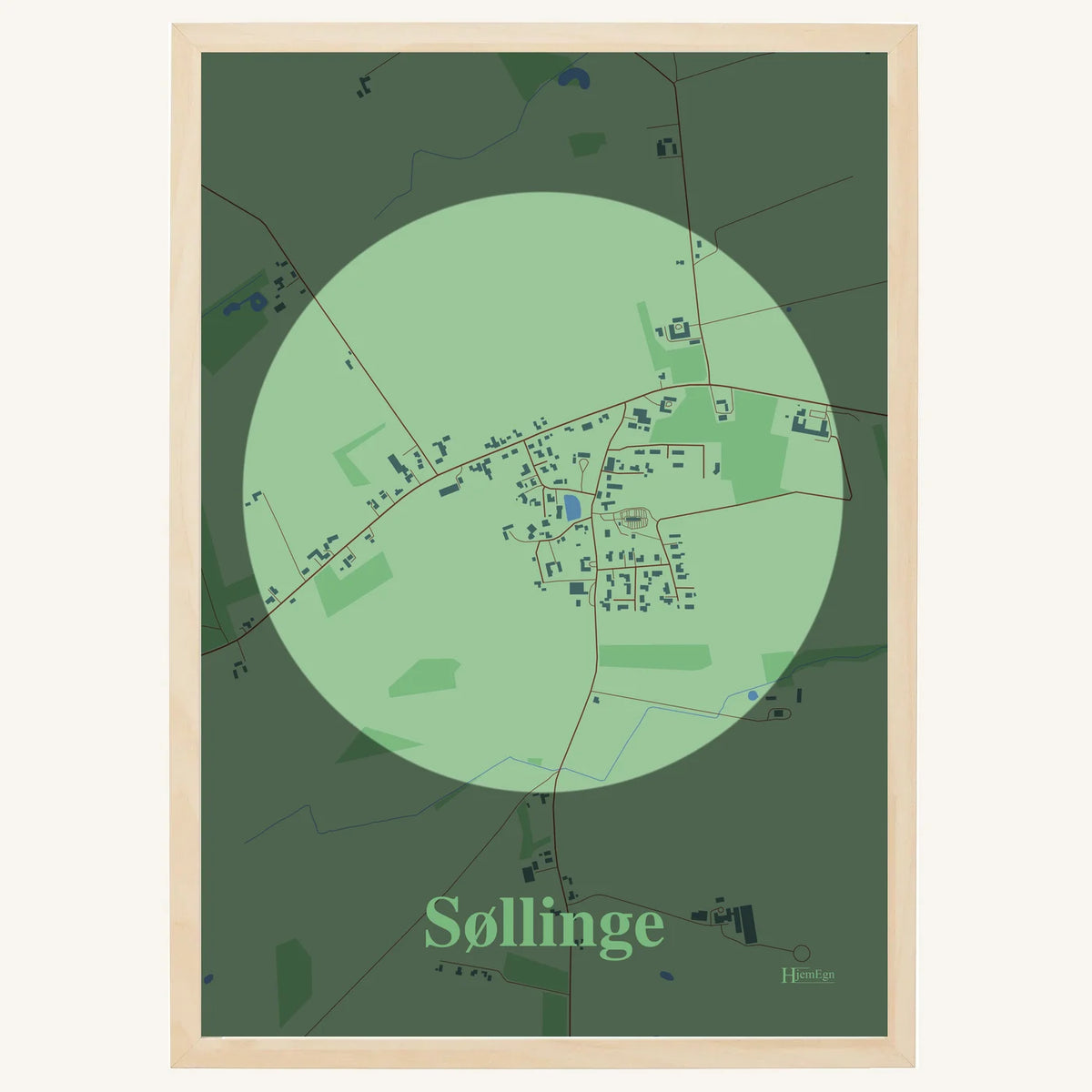 Søllinge plakat – Centrum 2026 – Lys pastel grøn