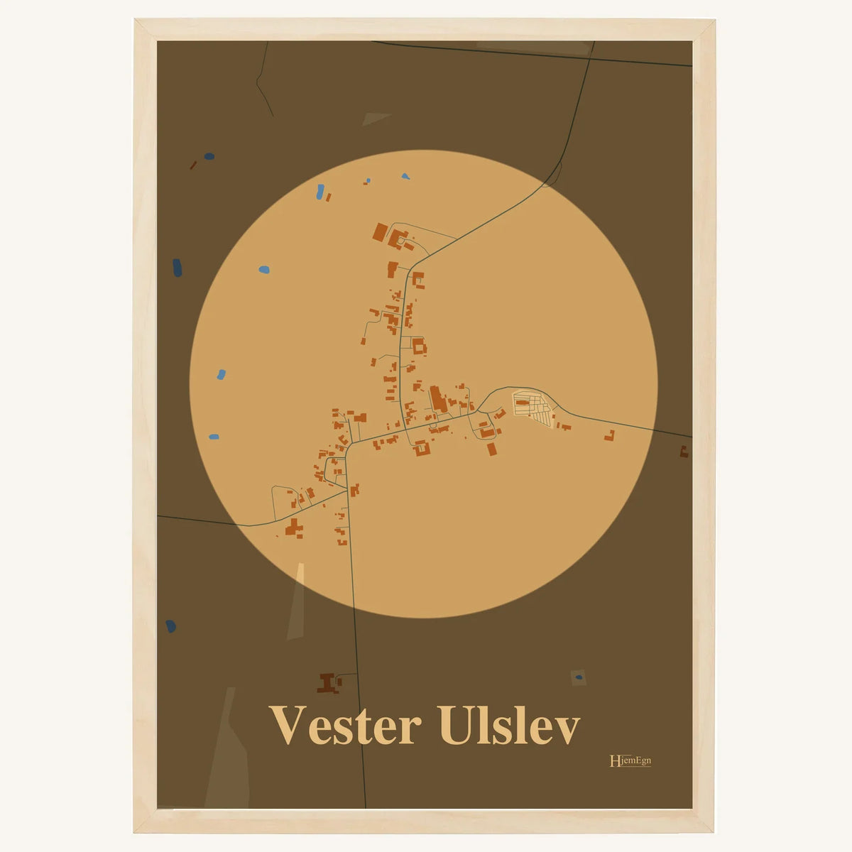 Vester Ulslev plakat – Centrum 2026 – Lys pastel brun
