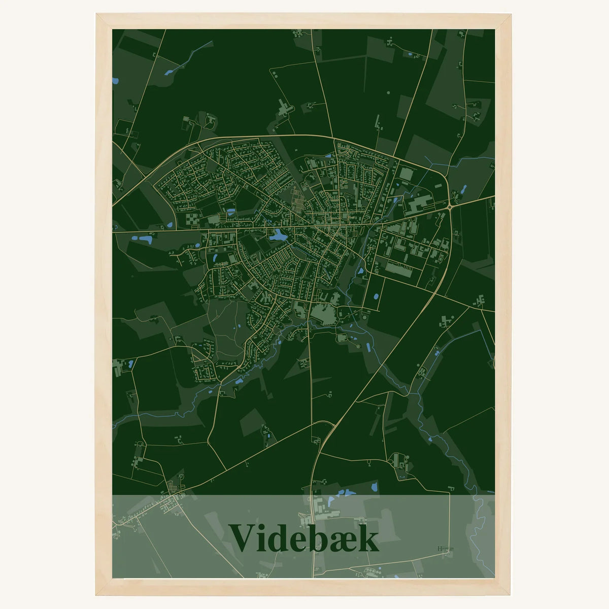 Videbæk plakat – Firkantet 2026 – Mørk grøn