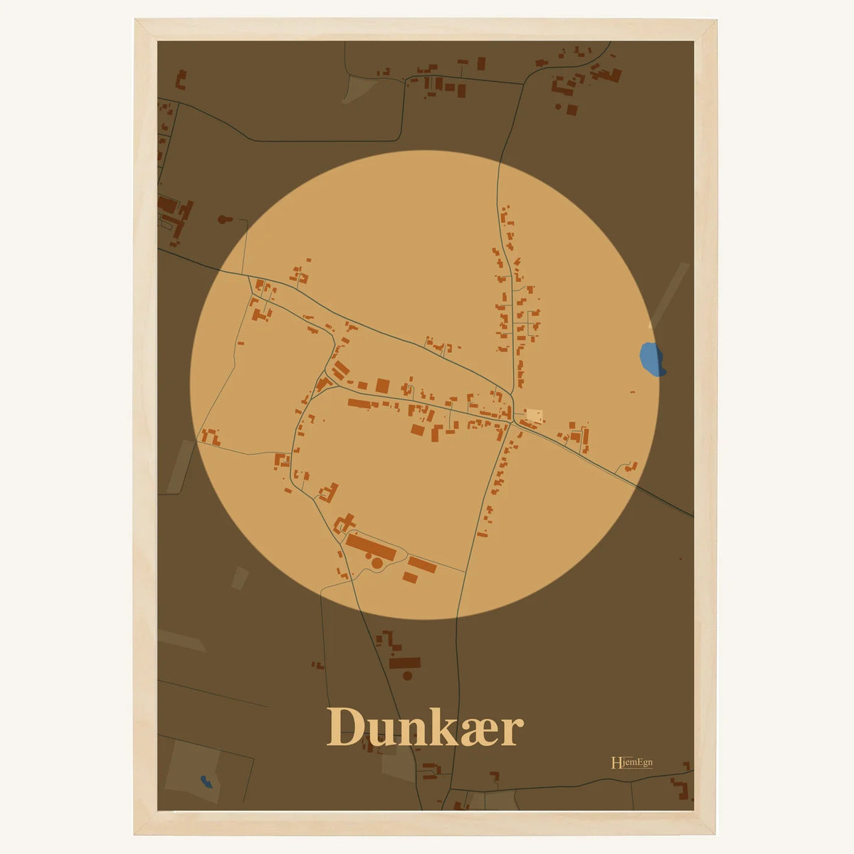 Dunkær plakat – Centrum 2026 – Lys pastel brun