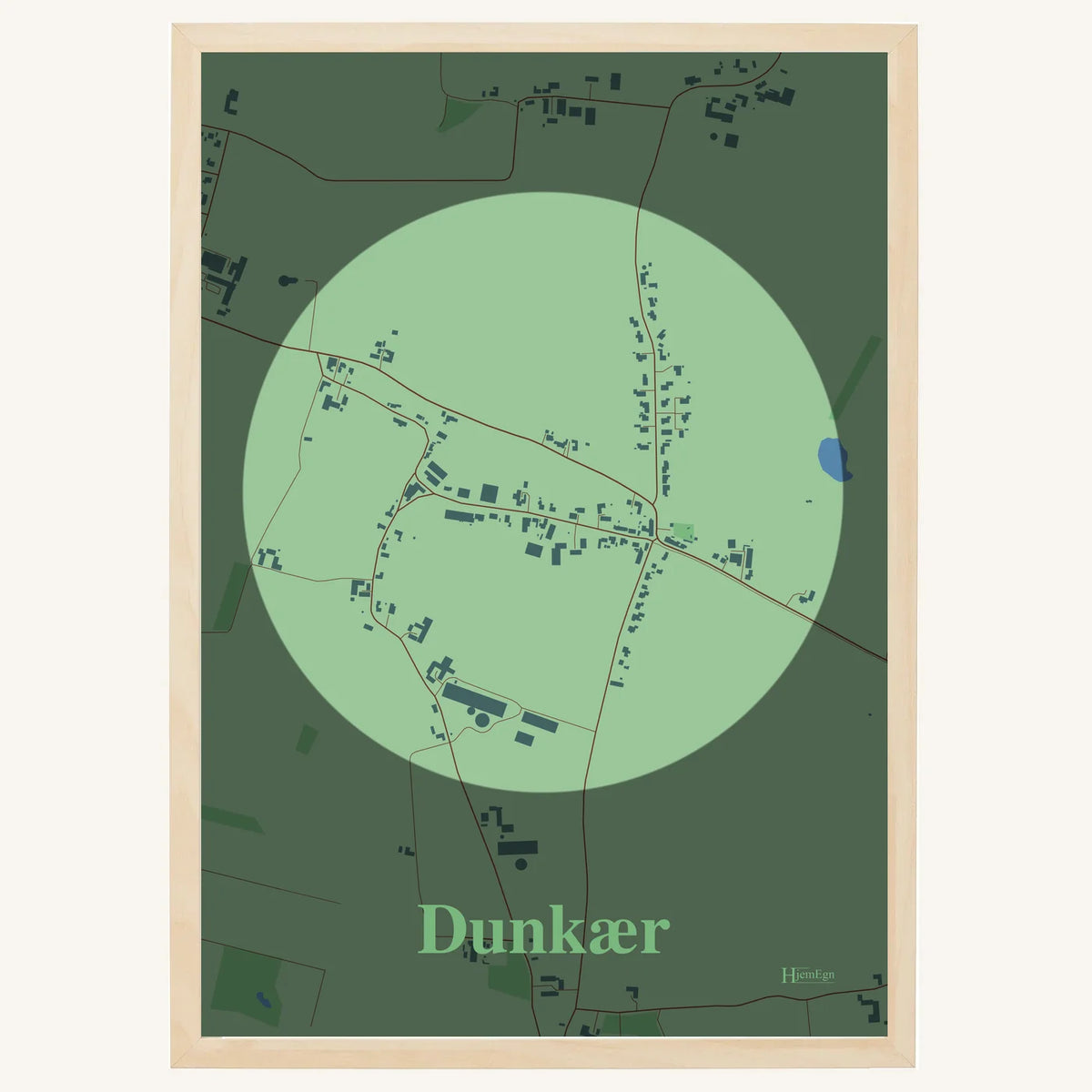 Dunkær plakat – Centrum 2026 – Lys pastel grøn