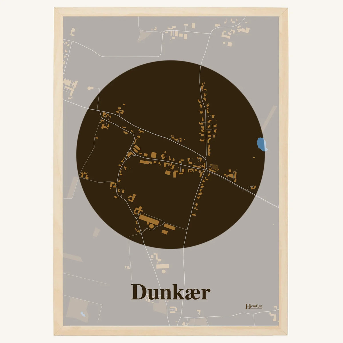 Dunkær plakat – Centrum 2026 – Mørk brun