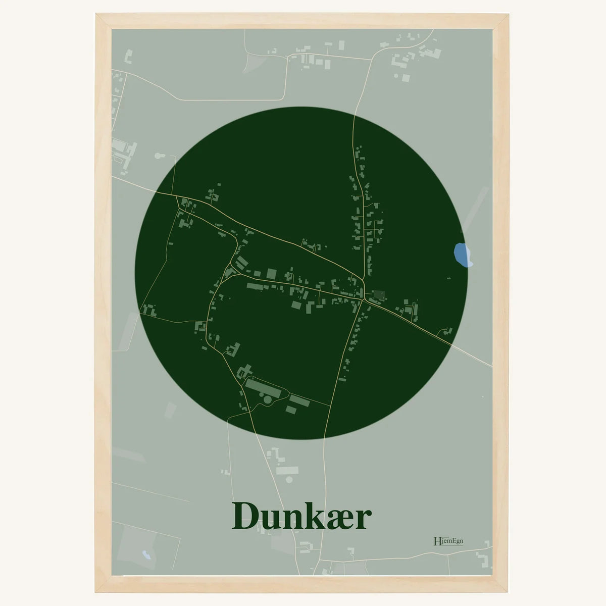 Dunkær plakat – Centrum 2026 – Mørk grøn